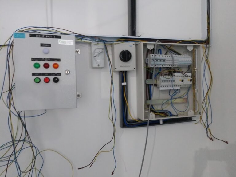 Industrial control panel and distribution board wiring installed by a Singapore commercial electrician