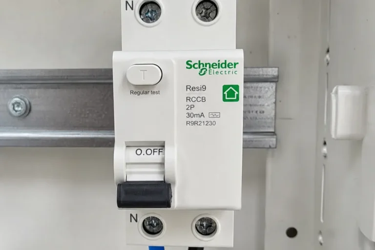 30mA RCCB residual current device used for earth leakage protection in a Singapore home