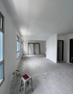 Empty residential unit after complete electrical rewiring in Singapore